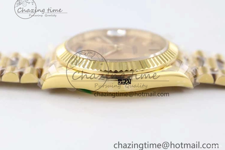 Dial YG Steel 40mm 1:1 Best TWF A2836 Crystal Date 904L YG Edition on Bracelet Day YG 0430